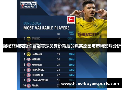 揭秘菲利克斯坎塞洛等球员身价背后的真实原因与市场影响分析